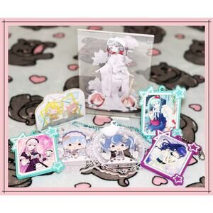 Sanrio Vocaloid Snow Miku Kuji Acrylic Stand Keychain Charm Badge Project Sekai